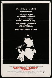 9z414 FRONT 1sh '76 Woody Allen, Martin Ritt, 1950s Communist Scare blacklist!