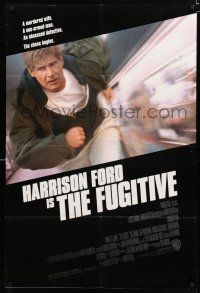 9z415 FUGITIVE DS 1sh '93 Harrison Ford is on the run from Tommy Lee Jones!