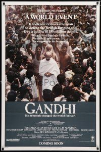 9z422 GANDHI advance 1sh '82 Ben Kingsley as The Mahatma, directed by Richard Attenborough!