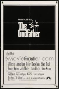 9z439 GODFATHER 1sh '72 Brando & Al Pacino in Francis Ford Coppola crime classic!