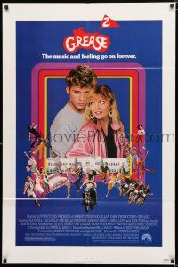 9z443 GREASE 2 1sh '82 best close up of Michelle Pfeiffer & Maxwell Caulfield!