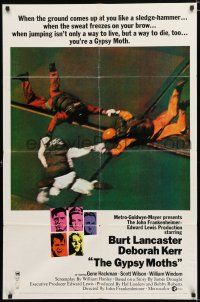 9z456 GYPSY MOTHS style A 1sh '69 Burt Lancaster, John Frankenheimer, cool sky diving image!