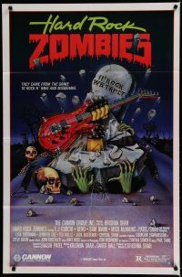 9z463 HARD ROCK ZOMBIES 1sh '85 wild art, they came from the grave to rock n' rave & misbehave!