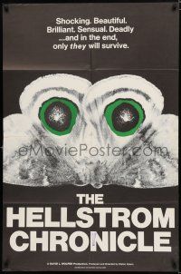 9z475 HELLSTROM CHRONICLE int'l 1sh '71 cool huge moth close up image, only THEY will survive!