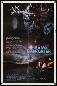 9z563 LAST STARFIGHTER 1sh '84 Catherine Mary Stewart & Lance Guest as video game expert pilot!