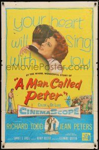 9z606 MAN CALLED PETER 1sh '55 Richard Todd & Jean Peters make your heart sing with joy!