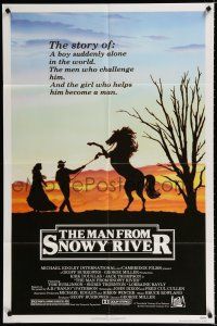 9z607 MAN FROM SNOWY RIVER 1sh '82 Tom Burlinson, Sigrid Thornton, Kirk Douglas in a dual role!