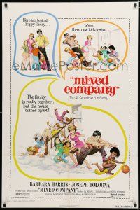 9z636 MIXED COMPANY style A 1sh '74 Barbara Harris, Frank Frazetta art from interracial comedy!