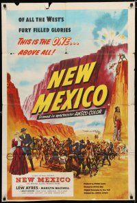 9z667 NEW MEXICO 1sh '50 Irving Reis directed, Lew Ayres, Marilyn Maxwell & Andy Devine
