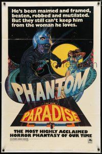 9z716 PHANTOM OF THE PARADISE 1sh '74 Brian De Palma, they can't keep him from the woman he loves!