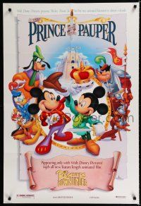 9z763 RESCUERS DOWN UNDER/PRINCE & THE PAUPER DS 1sh '90 Disney cartoon double-feature!