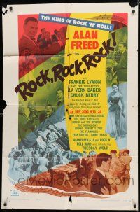 9z782 ROCK ROCK ROCK 1sh '56 Alan Freed, Chuck Berry, Connie Francis & Bo Diddley!