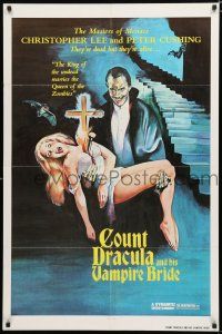 9z806 SATANIC RITES OF DRACULA 1sh 1978 great artwork of Count Dracula & his Vampire Bride!