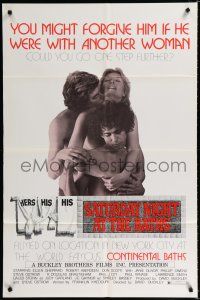 9z807 SATURDAY NIGHT AT THE BATHS 1sh '75 David Buckley bi-sexual love triangle!