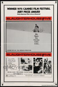 9z839 SLAUGHTERHOUSE FIVE 1sh '72 Kurt Vonnegut's acclaimed best seller!