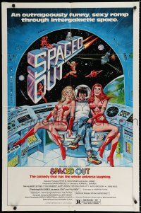 9z853 SPACED OUT 1sh '80 cool art of sexy sci-fi babes with laser guns