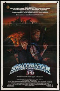 9z854 SPACEHUNTER ADVENTURES IN THE FORBIDDEN ZONE 1sh '83 art of Molly Ringwald, Peter Strauss!