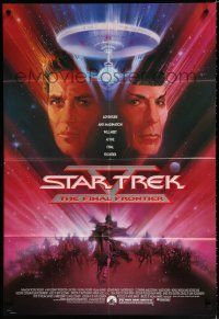 9z867 STAR TREK V 1sh '89 The Final Frontier, art of William Shatner & Leonard Nimoy by Bob Peak!