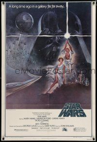 9z872 STAR WARS style A third printing 1sh '77 George Lucas classic sci-fi epic, art by Tom Jung!
