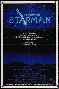 9z873 STARMAN advance 1sh '84 John Carpenter, get ready, company's coming!