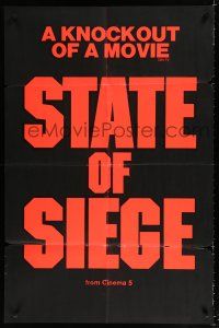 9z875 STATE OF SIEGE teaser 1sh '73 Costa-Gavras' Etat de siege, Yves Montand!