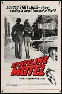 9z876 STATELINE MOTEL 1sh '73 Across State Lines - where nothing is illegal, immoral or illicit!