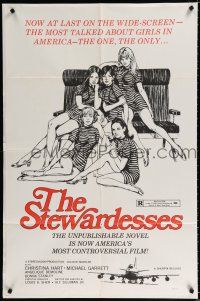 9z879 STEWARDESSES 1sh '69 most talked about girls in America, 3D to 3XXX!