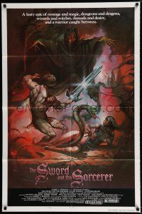 9z900 SWORD & THE SORCERER style B 1sh '82 magic, dungeons, dragons, cool Peter Andrew J fantasy art