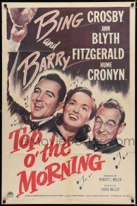 9z939 TOP O' THE MORNING style A 1sh '49 Bing Crosby & Barry Fitzgerald find the Blarney Stone!