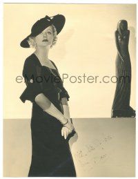 1a086 GLORIA STUART signed deluxe 10x13 still '30s wonderful portrait by Clarence Sinclair Bull!