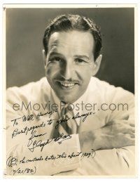1a091 LLOYD NOLAN signed 10.25x13 still '38 great smiling portrait in suit & tie by William Walling!