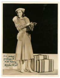 1a092 MARSHA HUNT signed 10.25x13 still '36 modeling a charming spring costume by William Walling!