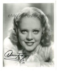 1a635 ALICE FAYE signed 8x10 REPRO still '80s smiling close up of the pretty star!