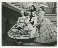 1a645 ANN RUTHERFORD signed 8x10 REPRO still '80s w/ huge skirt in GWTW, image with Leigh & Keyes!
