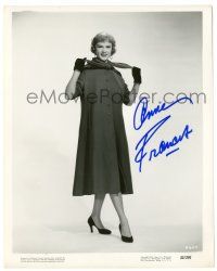 1a370 ANNE FRANCIS signed 8x10.25 still '55 full-length smiling portrait from The Scarlet Coat!
