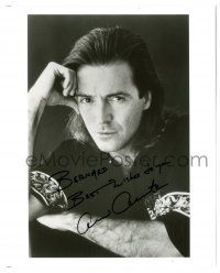 1a651 ARMAND ASSANTE signed 8x10 REPRO still '80s cool close up portrait of the actor!