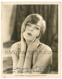 1a385 BLANCHE SWEET signed 8x10 still '25 sexy close up with puckered lips from His Supreme Moment!