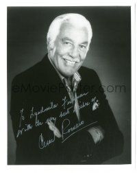 1a683 CESAR ROMERO signed 8x10 REPRO still '80s great close up of the actor late in his career!
