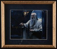 1a002 CHRISTOPHER LEE framed signed color 8x10 REPRO still '00s as Saruman in Lord of the Rings!