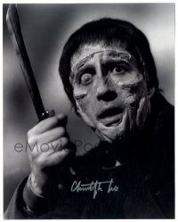 1a688 CHRISTOPHER LEE signed 8x10 REPRO still '80s close up from Curse of Frankenstein!