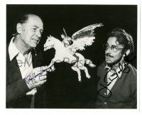 1a693 CLASH OF THE TITANS signed 8x10 REPRO still '81 by BOTH Ray Harryhausen AND Jim Danforth!
