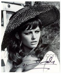1a695 CLAUDIA CARDINALE signed 8x9.75 REPRO still '07 super sexy close up in low-cut dress!