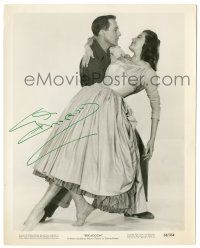 1a409 CYD CHARISSE signed 8.25x10.25 still '54 full-length dancing with Gene Kelly in Brigadoon!