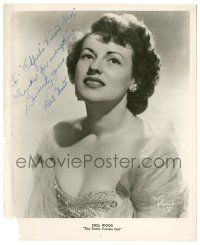 1a331 DEL WOOD signed 8.25x10 music publicity still '50s head and shoulders smiling portrait!
