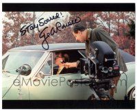 1a745 GEORGE ROMERO signed color 8x10 REPRO still '90s directing the Night of the Living Dead!