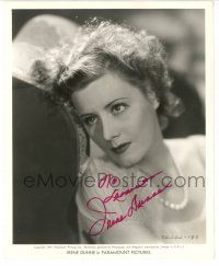 1a463 IRENE DUNNE signed 8.25x10 still '39 close portrait of the pretty star wearing pearls!