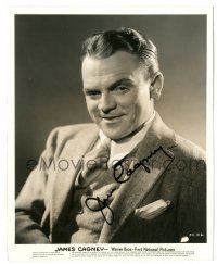 1a467 JAMES CAGNEY signed 8x10 key book still '40s great smiling portrait of the famous star!