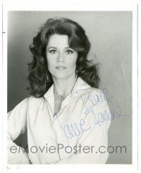1a766 JANE FONDA signed 8x10 REPRO still '80s waist high smiling portrait of the sexy star!