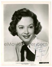 1a472 JANE GREER signed 8x10.25 still '51 pretty smiling portrait from You're in the Navy Now!