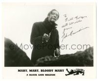 1a486 JOHN CARRADINE signed 8.25x10 still '76 in a creepy scene from Mary, Mary, Bloody Mary!